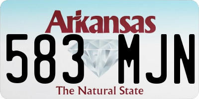 AR license plate 583MJN