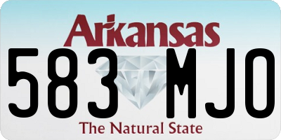 AR license plate 583MJO