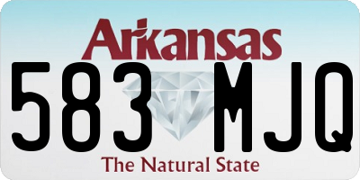 AR license plate 583MJQ