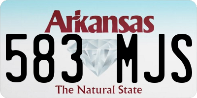 AR license plate 583MJS