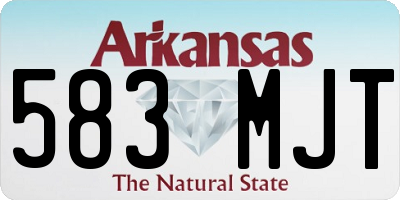 AR license plate 583MJT