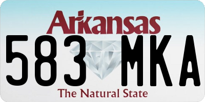 AR license plate 583MKA