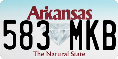 AR license plate 583MKB