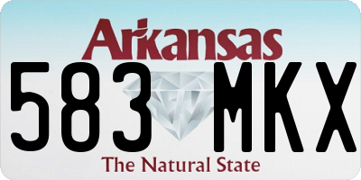 AR license plate 583MKX