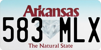 AR license plate 583MLX