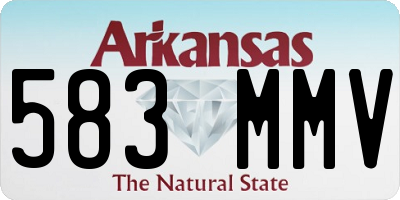 AR license plate 583MMV