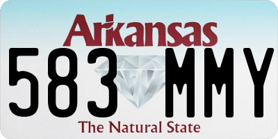 AR license plate 583MMY