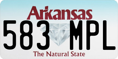 AR license plate 583MPL
