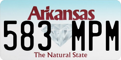 AR license plate 583MPM