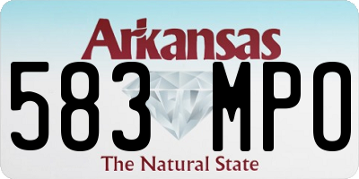 AR license plate 583MPO