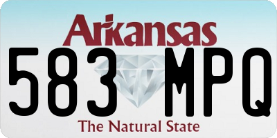 AR license plate 583MPQ