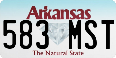 AR license plate 583MST