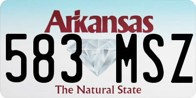 AR license plate 583MSZ