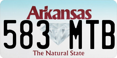 AR license plate 583MTB