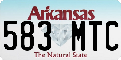 AR license plate 583MTC