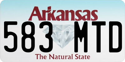 AR license plate 583MTD