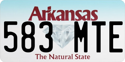AR license plate 583MTE