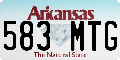 AR license plate 583MTG