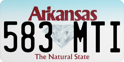 AR license plate 583MTI