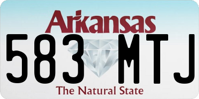 AR license plate 583MTJ