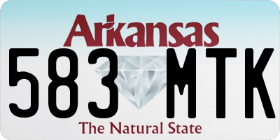 AR license plate 583MTK