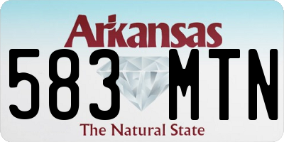 AR license plate 583MTN