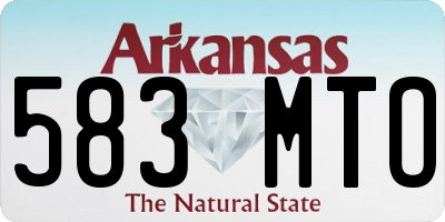AR license plate 583MTO