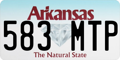 AR license plate 583MTP