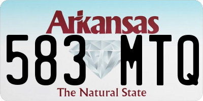 AR license plate 583MTQ