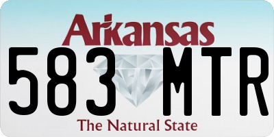 AR license plate 583MTR