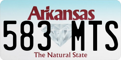 AR license plate 583MTS