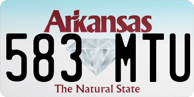 AR license plate 583MTU