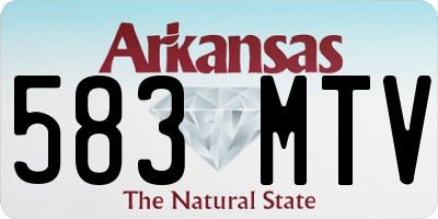AR license plate 583MTV