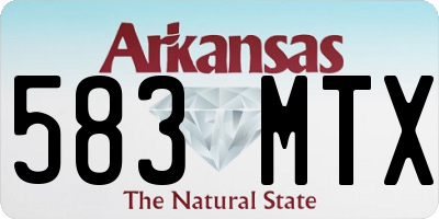AR license plate 583MTX