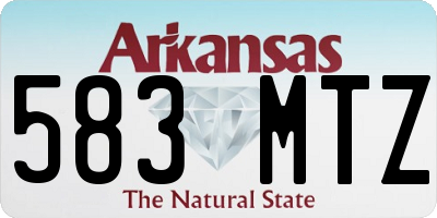 AR license plate 583MTZ