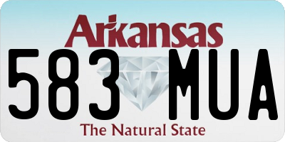 AR license plate 583MUA