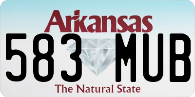 AR license plate 583MUB