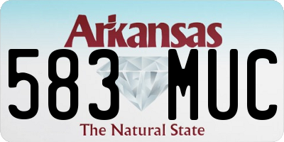 AR license plate 583MUC