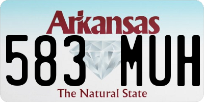 AR license plate 583MUH