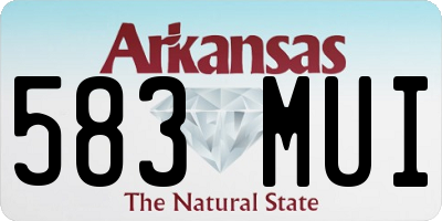 AR license plate 583MUI