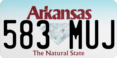 AR license plate 583MUJ