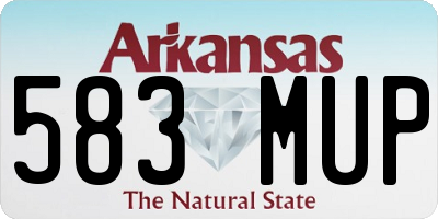 AR license plate 583MUP