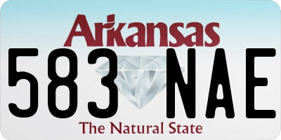 AR license plate 583NAE