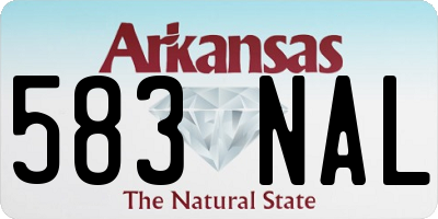 AR license plate 583NAL