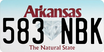 AR license plate 583NBK