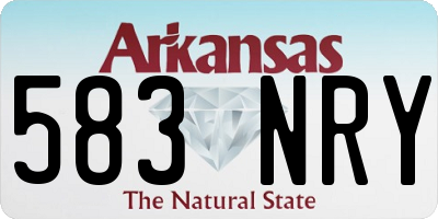 AR license plate 583NRY