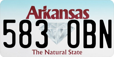 AR license plate 583OBN