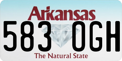 AR license plate 583OGH