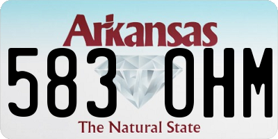 AR license plate 583OHM