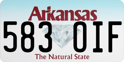 AR license plate 583OIF